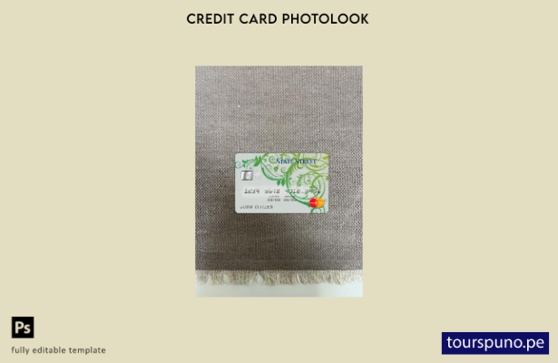 listo para imprimir plantilla frontal de aspecto fotográfico de mastercard de 16